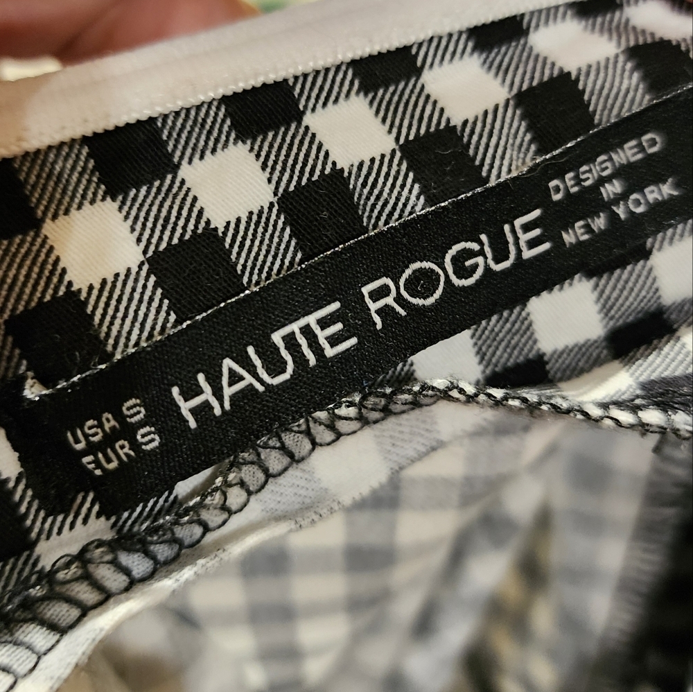 Haute Rogue Gingham Ruffled Fitted Minidress Size S - Picture 10 of 13